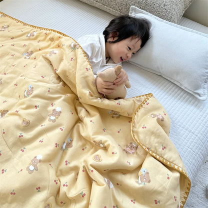 DecorBites™ Kids Cartoon Printed Cooling Summer Blanket - Soft Lightweight Comforter