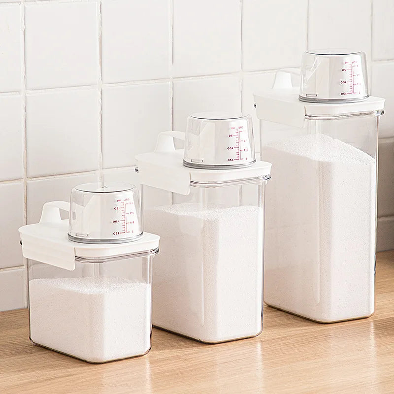 Transparent Powder Storage Jar