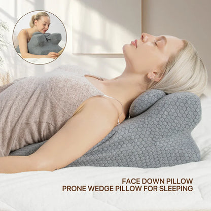 Decobites Memory Foam Bed Wedge Pillow for Back and Neck Pain Relief