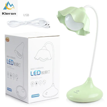 Lámpara de pie Lotus de DecorBites™: Lámpara de escritorio LED moderna para dormitorio, estudio o sala de estar