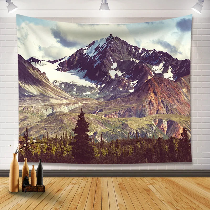 Decobites Forest Landscape Tapestry: Nordic Home Decor Wall Art Hanging for Bedroom Scenery