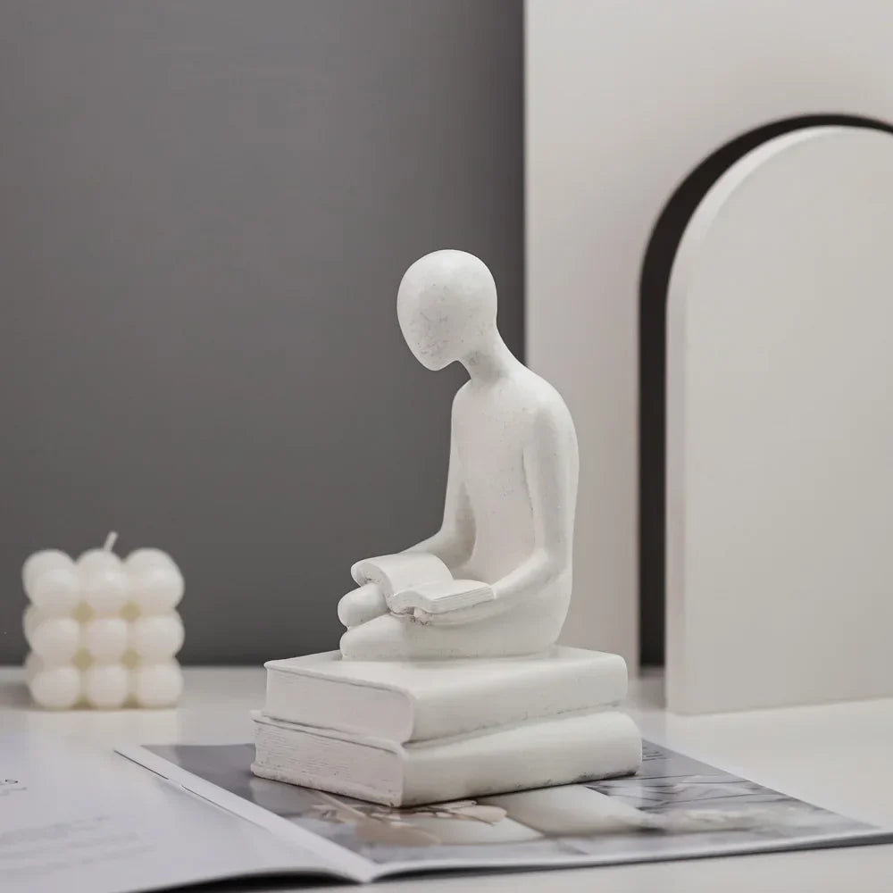 مجموعة تماثيل راتنجية لأشخاص تجريديين من DecorBites™ لديكور المنزل الحديث