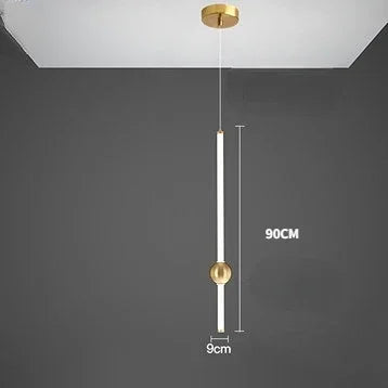 DecorBites™ Glass Rod Pendant Light - Modern Long Hanging Lamp for Living Room, Bedroom & Shop
