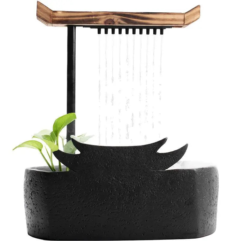 DecorBites™ Ceramic Water Fountain Lucky Feng Shui Living Room Water Feature