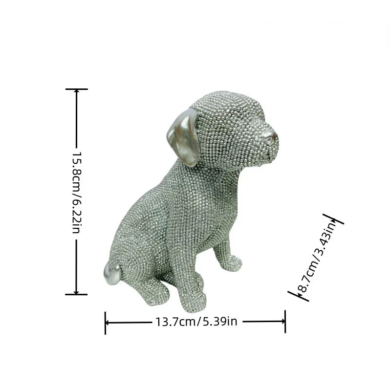 DecorBites™ Labrador Resin Dog Statue for Bookshelf and Office Display