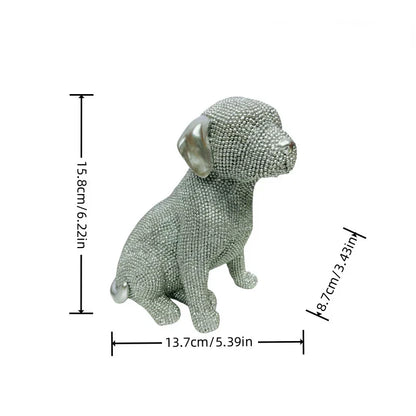 DecorBites™ Labrador Resin Dog Statue for Bookshelf and Office Display