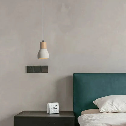 DecorBites™ Cement Concrete Bedside Pendant Lamp for Minimalist Bedroom
