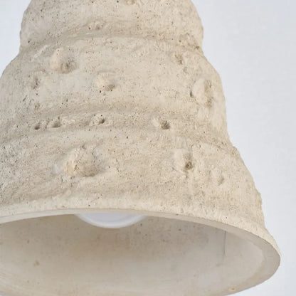 DecorBites™ Japanese Style LED Pendant Lights Wood Canopy Cement Lampshade