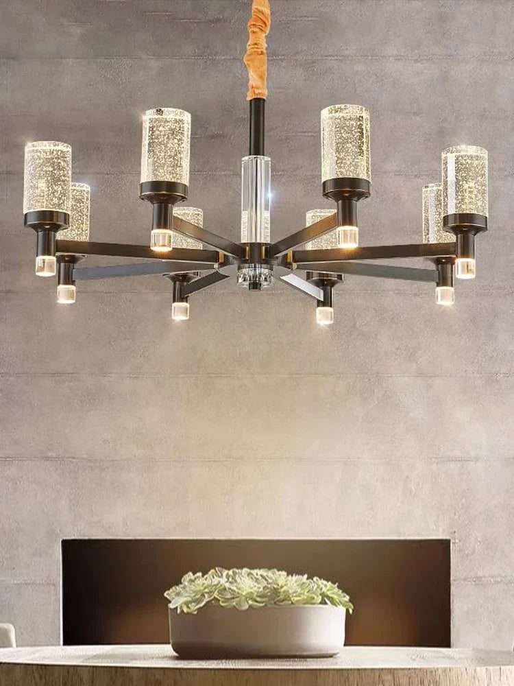 DecorBites™ Bubble Crystal Chandelier for Luxurious Living Room Decor