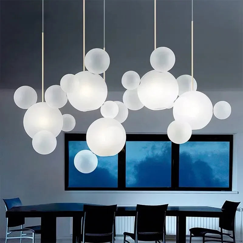 DecorBites™ Glass Bubble Chandelier Customized Pendant Light for Living Room Atmosphere