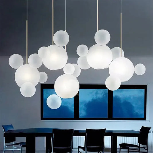 DecorBites™ Glass Bubble Chandelier Customized Pendant Light for Living Room Atmosphere