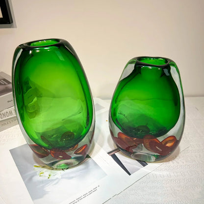 DecorBites™ Clear Fruit Tray Vase: Double Color Transparent Terrarium for Home Decor