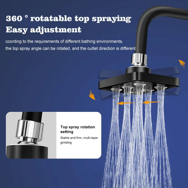 DecorBites™ High Pressure Rainshower Shower Head for Magic Water Flow in Bathroom