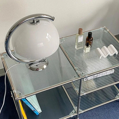 Lámpara de mesa DecorBites™ Bauhous Mushroom para salón o dormitorio, casquillo E27, cristal, estilo retro