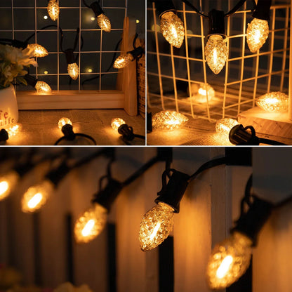 DecorBites™ Diamond Chandelier LED Light Bulbs 7W C7 Candelabra Base Decor Edison Bulb