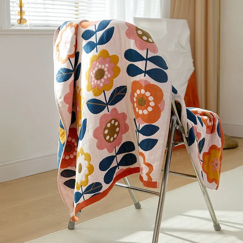 منشفة حمام ديكوربايتس™ من القطن والشاش - منشفة كرتونية كبيرة 70×140 سم