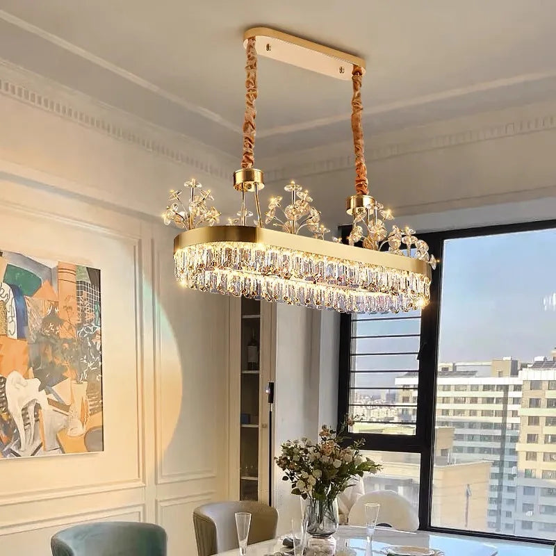 Decorbites™ Lámpara de Araña de Techo de Cristal Lujo - Elegante Decoración para el Hogar Luz Colgante para Sala de Estar