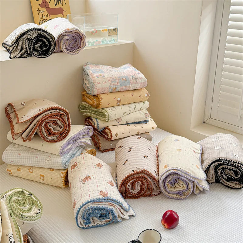 DecorBites™ Kids Cartoon Printed Cooling Summer Blanket - Soft Lightweight Comforter