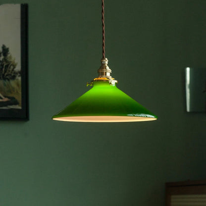 Decorbites™ Edison Vintage Pendelleuchte Grünes Glas Kupferfassung Heimdekoration