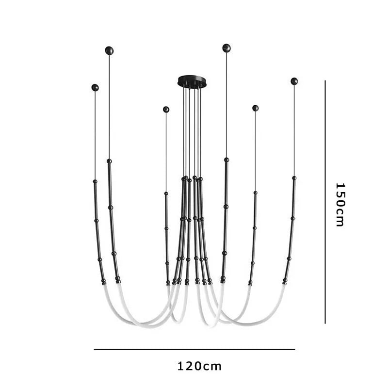 DecorBites™ LED Chandelier: Modern Minimalist Design for Luxury Home Decor
