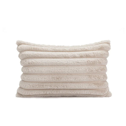 DecorBites™ Beige Wabi-sabi Tufted Fringed Geometric Tassel Cotton Linen Pillow Cover