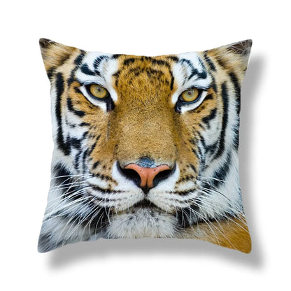 DecorBites™ Brave Tiger Pattern Print Pillowcase, Super Peach Skin Cushion Cover