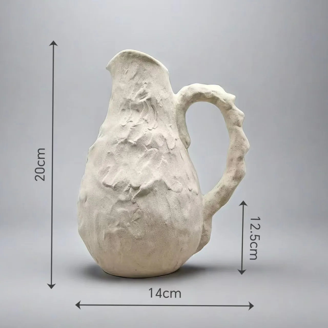 DecorBites™ Handmade Irregular Grain Ceramic Vase for Home Floral Arrangements