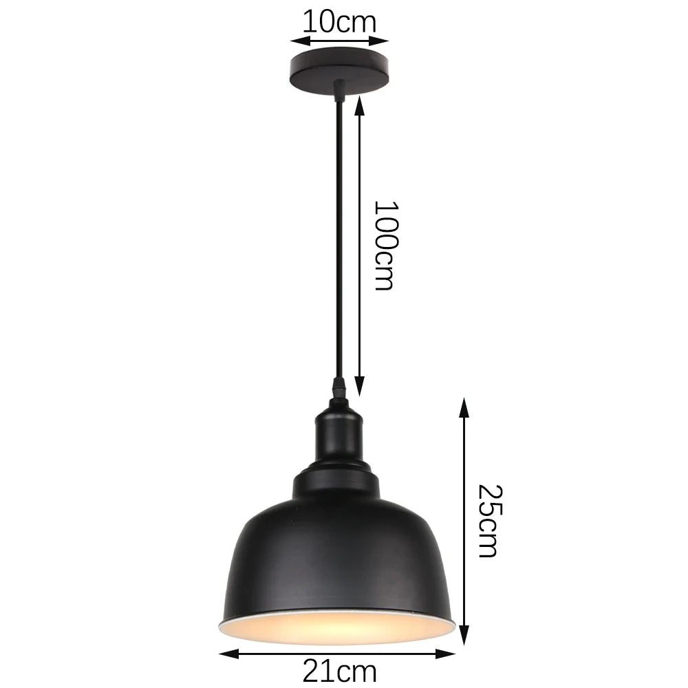 DecorBites™ Black Aluminium Modern Pendant Light for Living Room Dining Table Decor