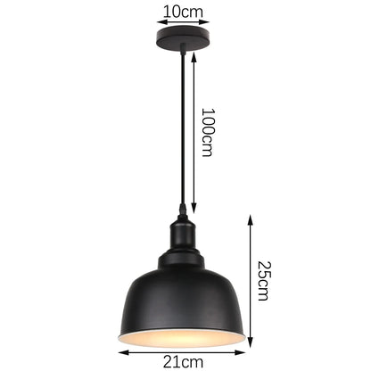 DecorBites™ Black Aluminium Modern Pendant Light for Living Room Dining Table Decor
