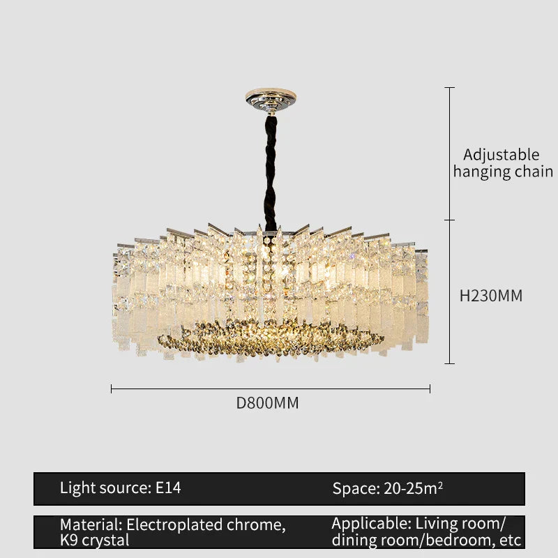 DecorBites™ Crystal Light: Modern Elegant Lighting for Living Room, Dining Room, Bedroom