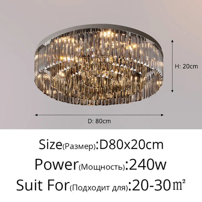 DecorBites™ Crystal Chandelier: Luxury Nordic Ceiling Light for Home Interior Decoration
