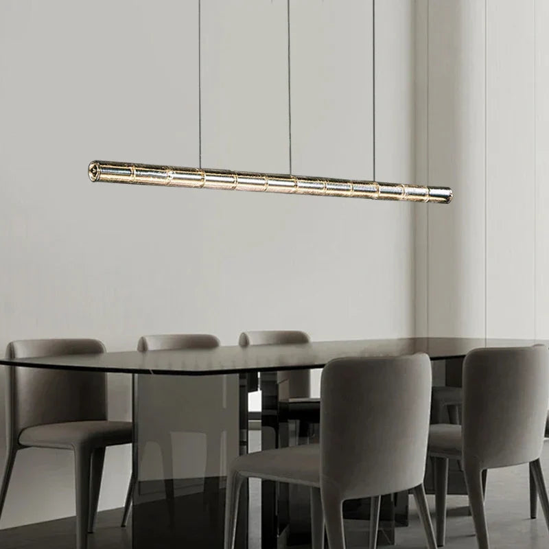 DecorBites™ Glass LED Chandelier: Modern Italian Design for Dining Room, Kitchen Island, or Home Luxury