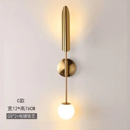 DecorBites™ Golden Inclined Tube Wall Lamp for Modern Luxury Living Room Bedroom Décor
