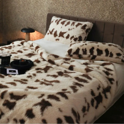 Decobites Nordic Fox Fur Imitation Blanket: Luxury Winter Bed Sofa Throw