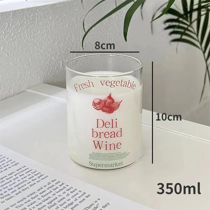 DecorBites™ Glass Coffee Mug Tea Milk Beer Tumbler Heat-resistant Drinking Cup