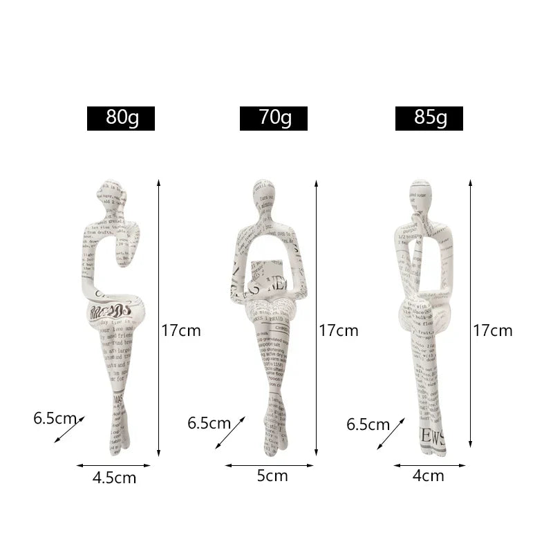 DecorBites™ Abstract Figurine Modern Pop Art Sculpture for Home Decor