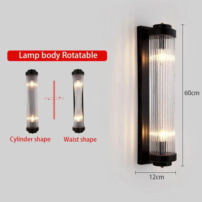 DecorBites™ Crystal Wall Lamp: Modern Minimalist Luxury LED Lights for Living Room, Bedroom & Aisle