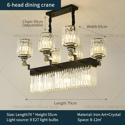DecorBites™ Crystal Chandelier Light: Luxury Living Room Dining Bedroom Airy Elegance