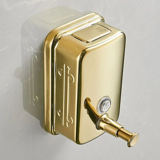 DecorBites™ Gold Stainless Steel Wall Mounted Shower Soap Dispenser