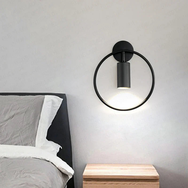 DecorBites™ Brass Ring LED Wall Light for Home Decor and Ambiance