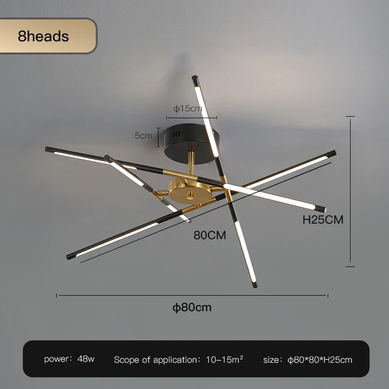 Decorbites™ Gold LED Deckenleuchter für Wohnzimmer Schlafzimmer Küche - Dimmbare Pendelleuchte