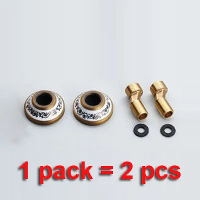 DecorBites™ Brass Antique Wall Mounted Hand Shower Holder Hook Pedestal Bracket