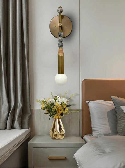 DecorBites™ Brass Marble Ball Wall Sconce LED Dimmable Classic Home Decoration
