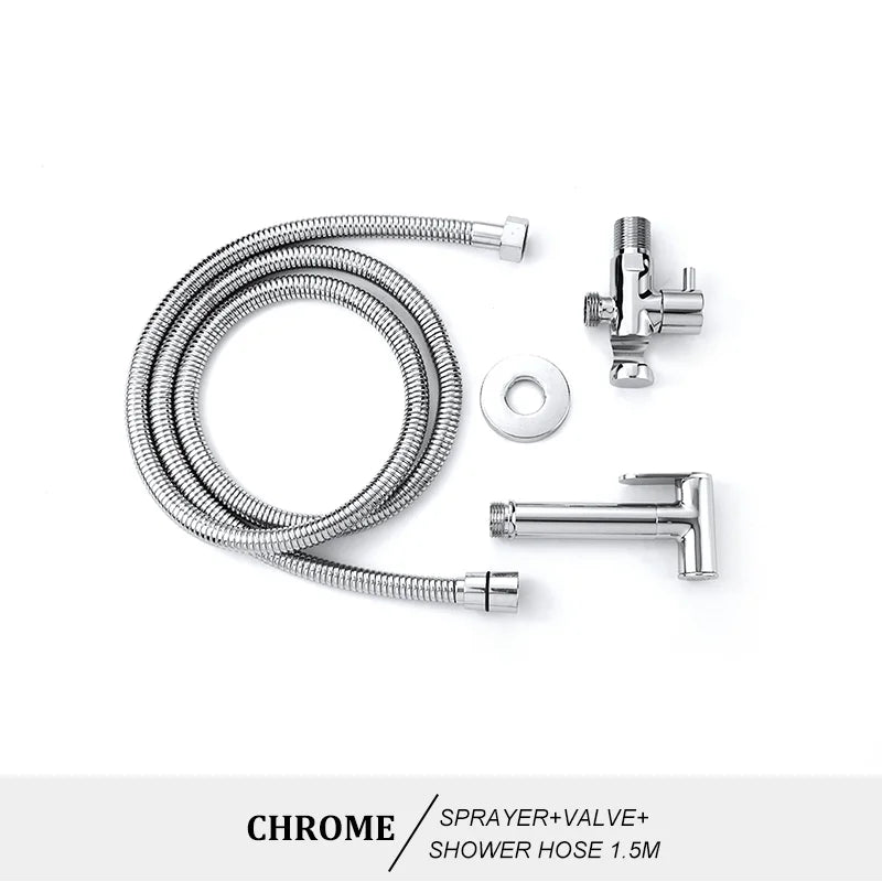 DecorBites™ Brass Bidet Spray Kit with Portable Valve for Bathroom Anus Shower