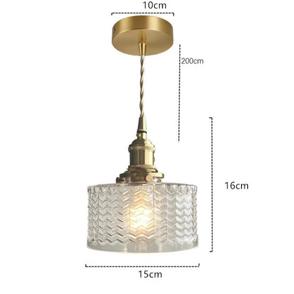 DecorBites™ Green Glass LED Hanging Light Fixture Copper Socket Modern Pendant Lamp
