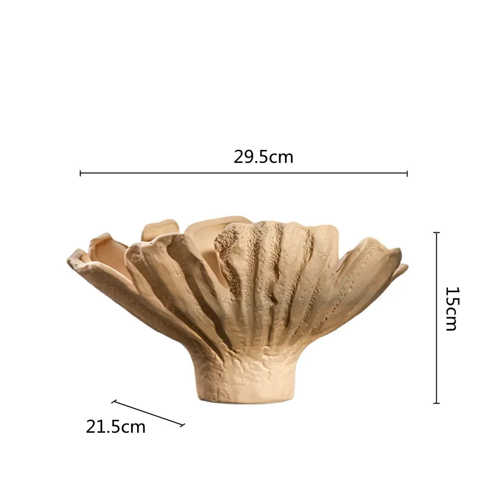 DecorBites™ Ceramic Wavy Flower Vase - Home Decoration and Storage Organization