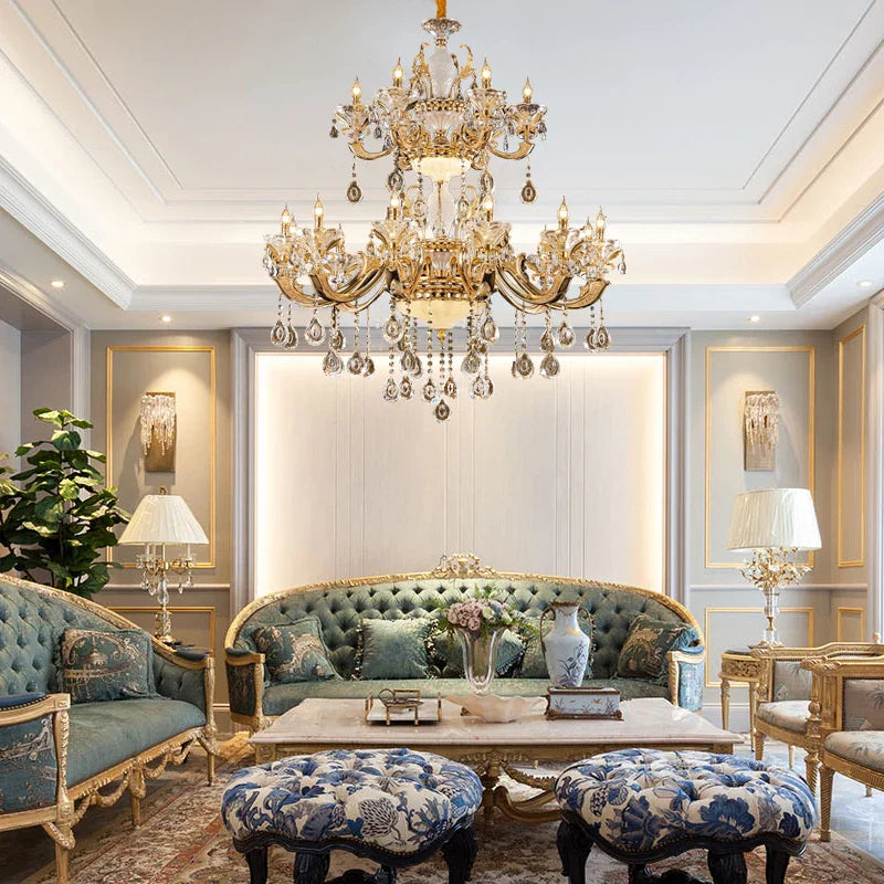 DecorBites™ Elegant Crystal Chandelier for Living Room, Dining Room, and Bedroom