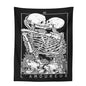 Decobites Kissing Lovers Tarot Tapestry: Skeleton & Rose Hippie Room Decor