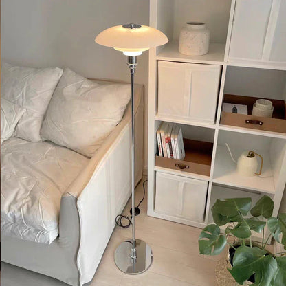 DecorBites™ Glass Shade LED Floor Lamp for Living Room, Bedroom - Nordic Minimalist Retro Style