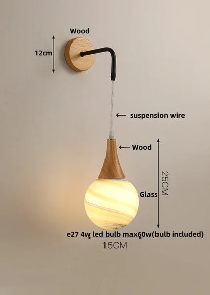 DecorBites™ Cube LED Wall Lights | Modern Nordic Wood Design for Home Decor